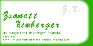 zsanett nimberger business card